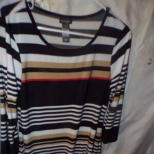 Bisou Bisou size 10 striped mini dress